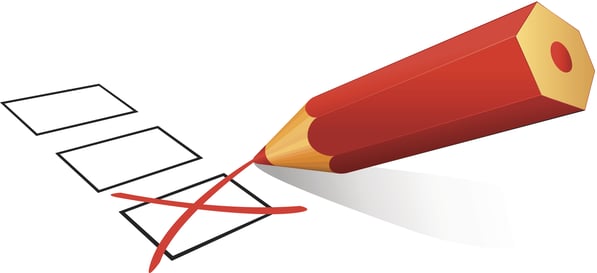 scorecard marked with a red pencil